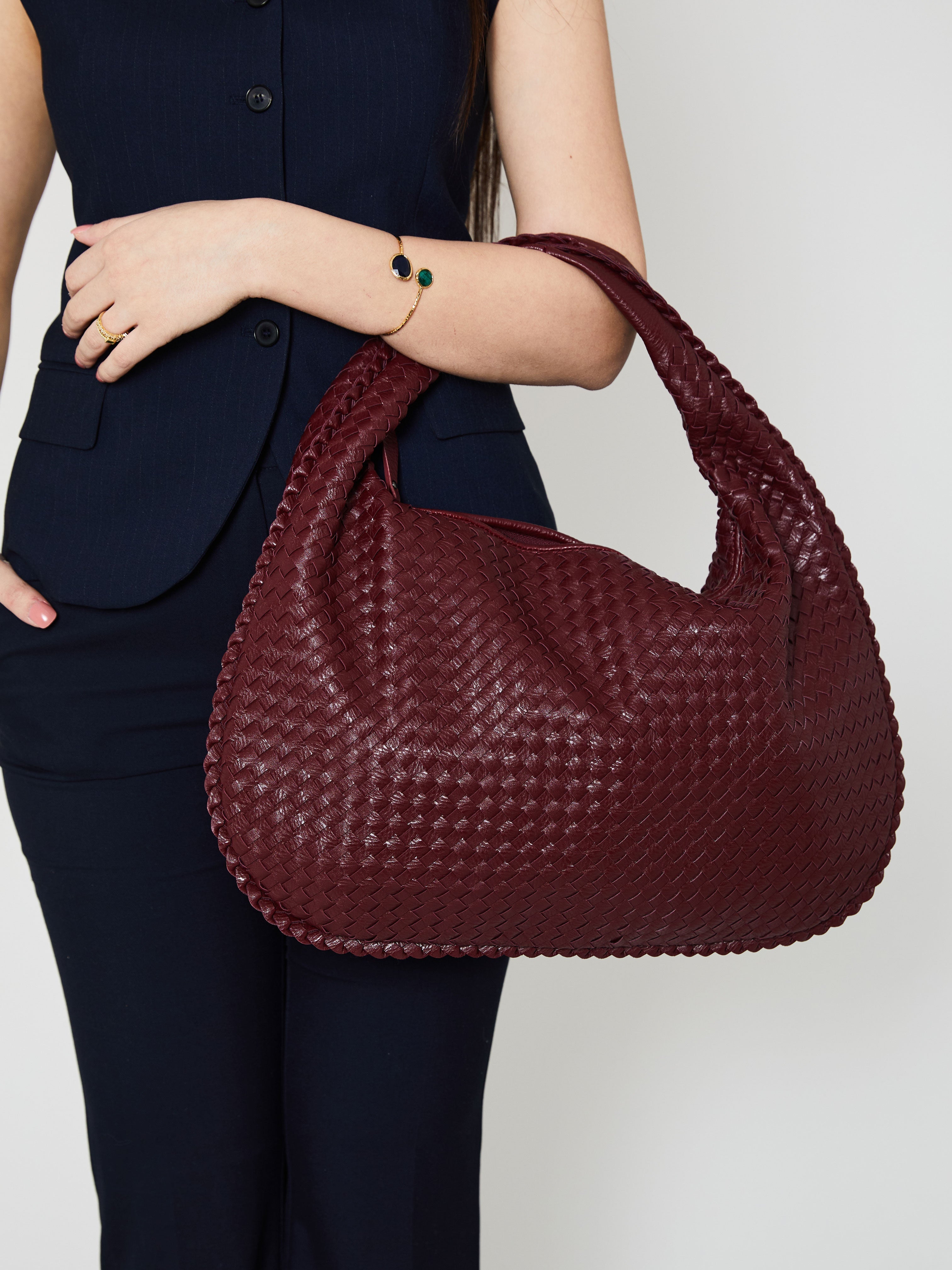 R&B | Luxus Damen Handtasche mit Geflochtenem Design