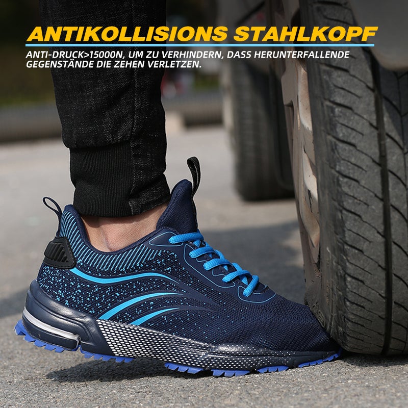 Leicht Sicherheitsschuhe Herren Damen Arbeitsschuhe Atmungsaktiv Schutzschuhe Stahlkappe Sportlich Sneaker R&B