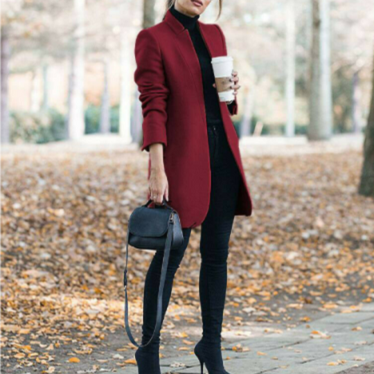R&B | Damen Stehkragen Wintermantel mit Zeitlosem Design