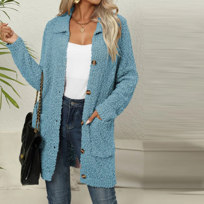 R&B | Einfarbiger Strickjacke