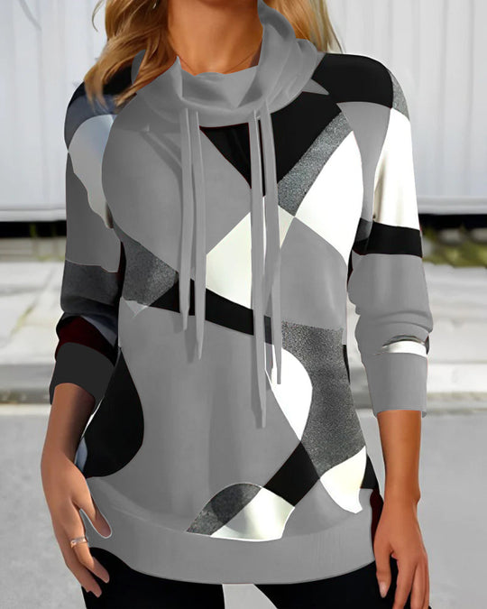 R&B | Stylischer Color Block Kapuzenpullover