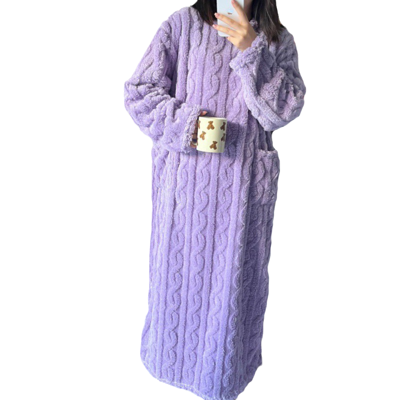 R&B | Winter korallen Samt-Homewear