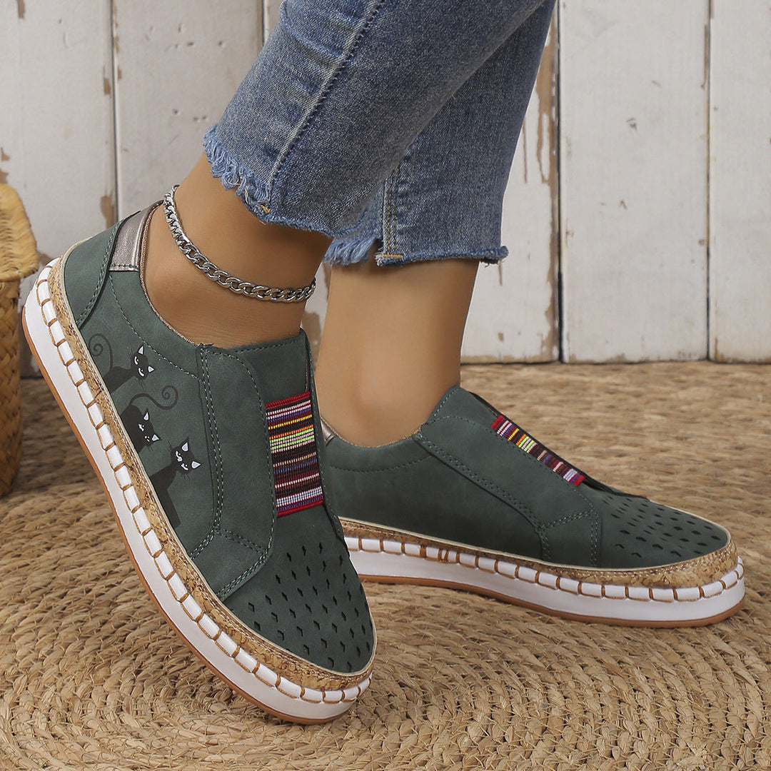 Retro flache Freizeitschuhe R&B