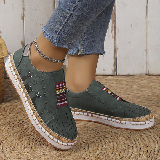 Retro flache Freizeitschuhe R&B