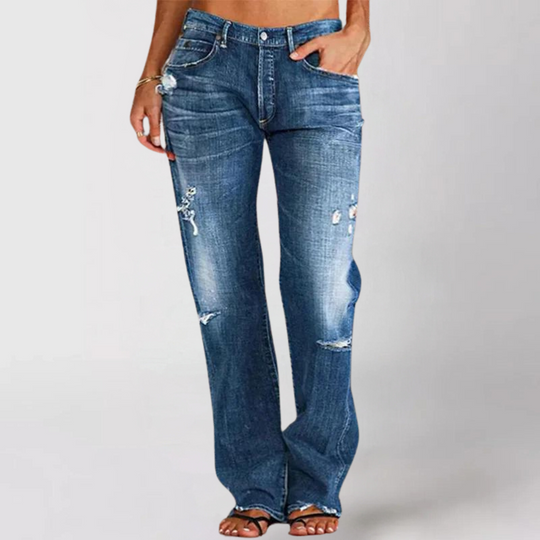 R&B | Denim-Jeans mit Weitem Bein