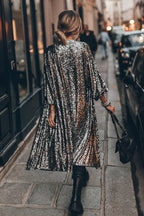 R&B | Glamour Kimono aus Pailletten mit Schlüsselloch