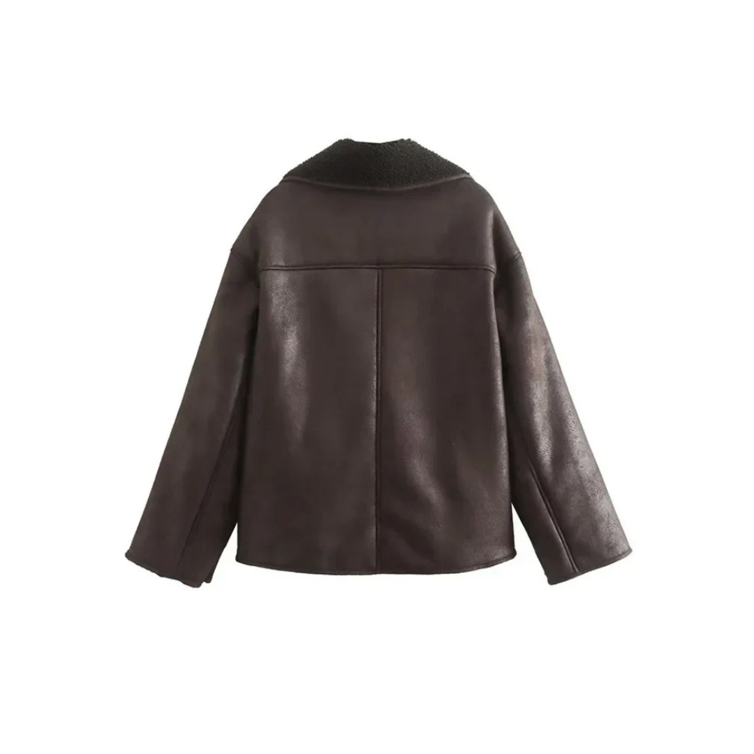 R&B | Langarm Stilvolle Reversjacke Winter