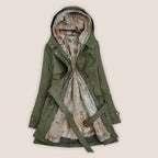 R&B | Kunstpelz gefütterter Parka Kapuze Mid Thigh Parka