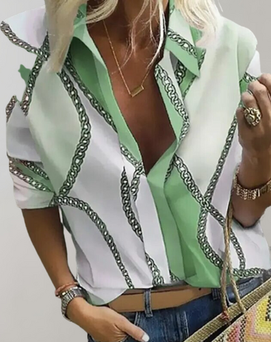 R&B | Seidenbluse mit Kettenmuster für Damen