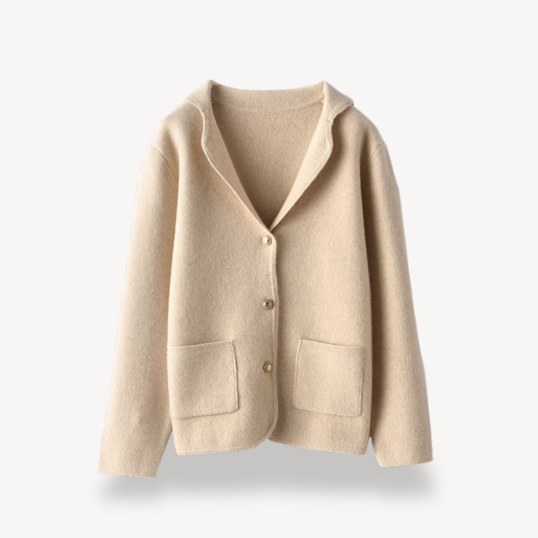 R&B | Damen Wollcardigan mit Knöpfen