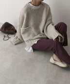 R&B | Moderner Strickpullover mit Taschen Ideal für den Winter