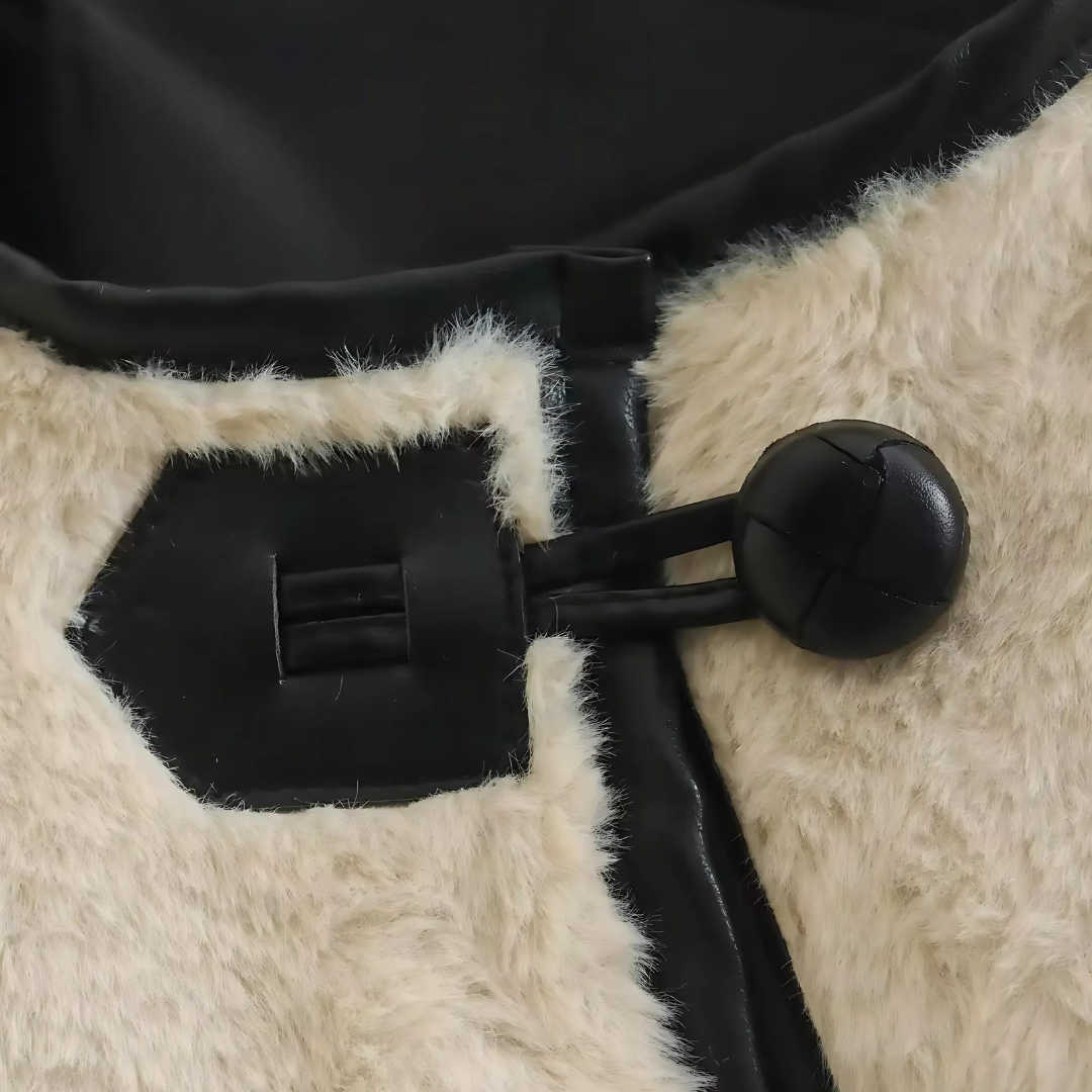 R&B | Leder Damenjacke mit Kunstpelz