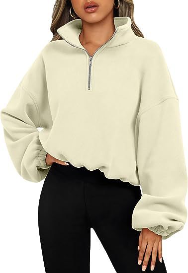 R&B | Sweatshirt mit Halb-Zip und Stehkragen