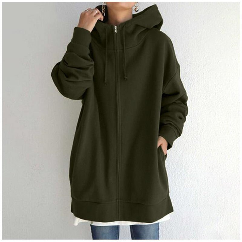 R&B | Fleece-Hoodie mit Reißverschluss