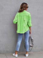 R&B | Distressed Drop Shoulder Denimjacke