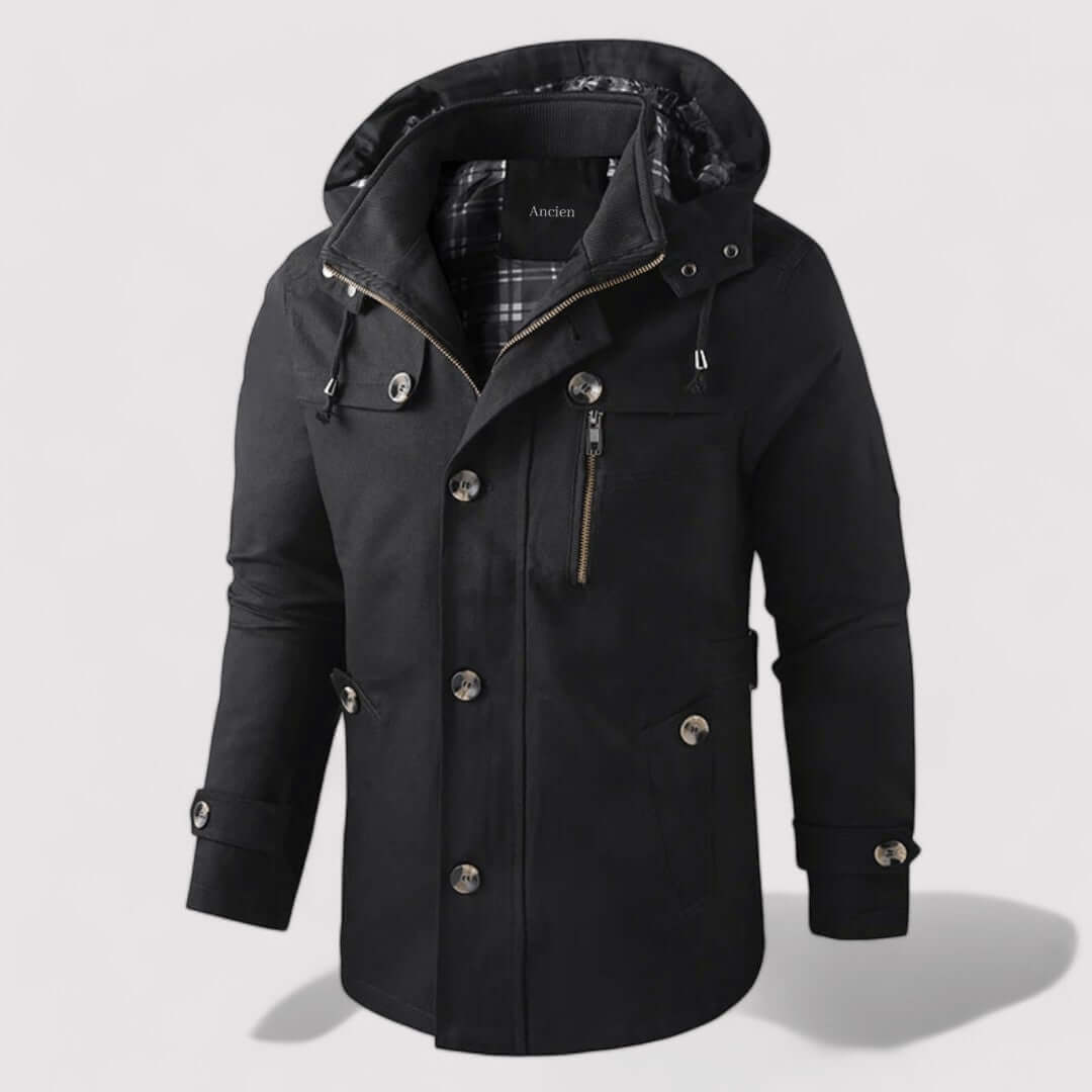 R&B | Herren wasserdichte Winterjacke mit Kapuze