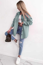 R&B | Oversized Hemdbluse mit Großen Taschen Polyester Minimalistisch und Stilvoll