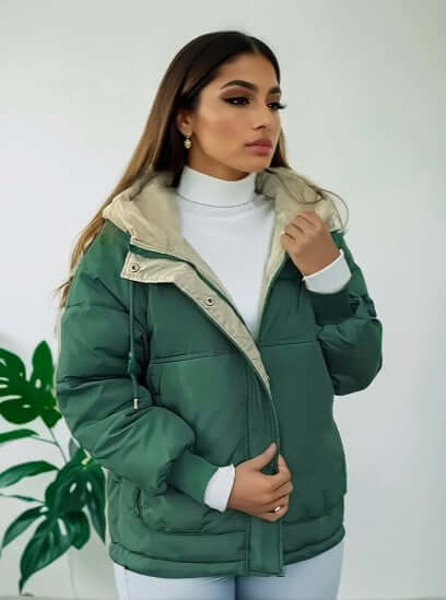 R&B | Damen Fleecegefütterte Kapuzenjacke