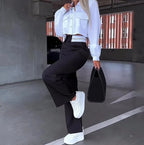 R&B | Set Aus Kurzem Blazer Mantel und Gerader Hose