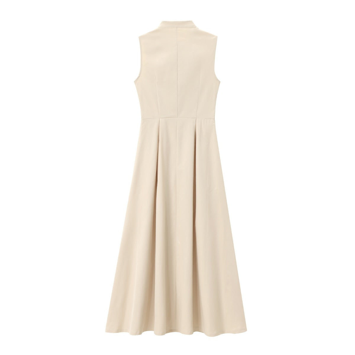 R&B | Ärmelloses Taillenkleid mit Rundhalsausschnitt