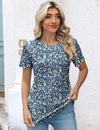R&B | Plissee-T-Shirt mit Rundhalsausschnitt