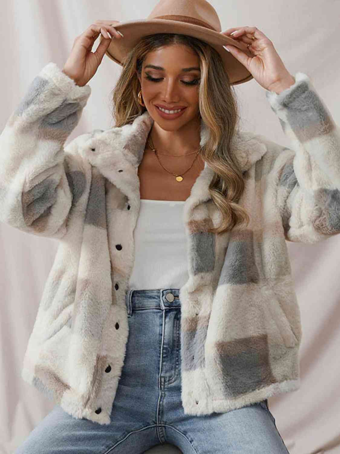 R&B | Kragenhemd Plaid Mantel