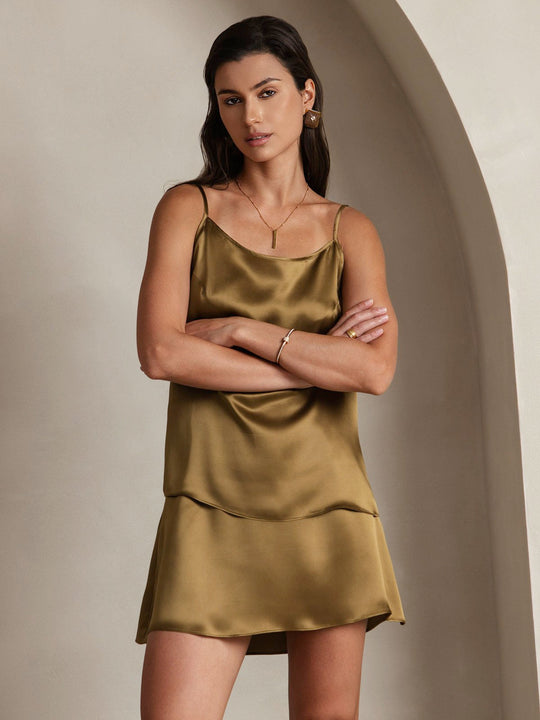 R&B | Seide Entspannt Spaghettiträger Camisole Top