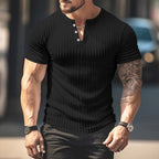 R&B | Einfarbig Lässig gestricktes T-Shirt