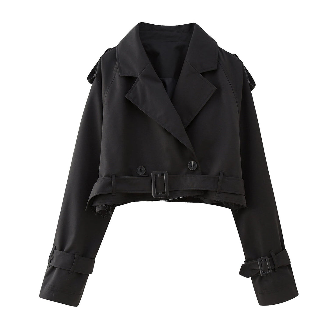 R&B | Stylischer kurzer Trenchcoat - Elegantes Gürtel-Design