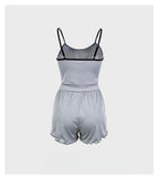 R&B | Pyjama-Set mit Spitzenhosenträgern und Shorts