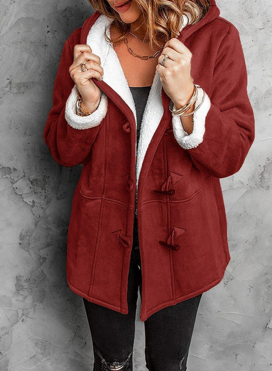 R&B | Warme & Kuschelige Fleece-Damenjacke mit Kapuze