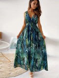 R&B | Casual Boho Maxi-Kleid Mit Kordelzug