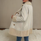 R&B | Doppelreihejacke mit Fleece-Besatz