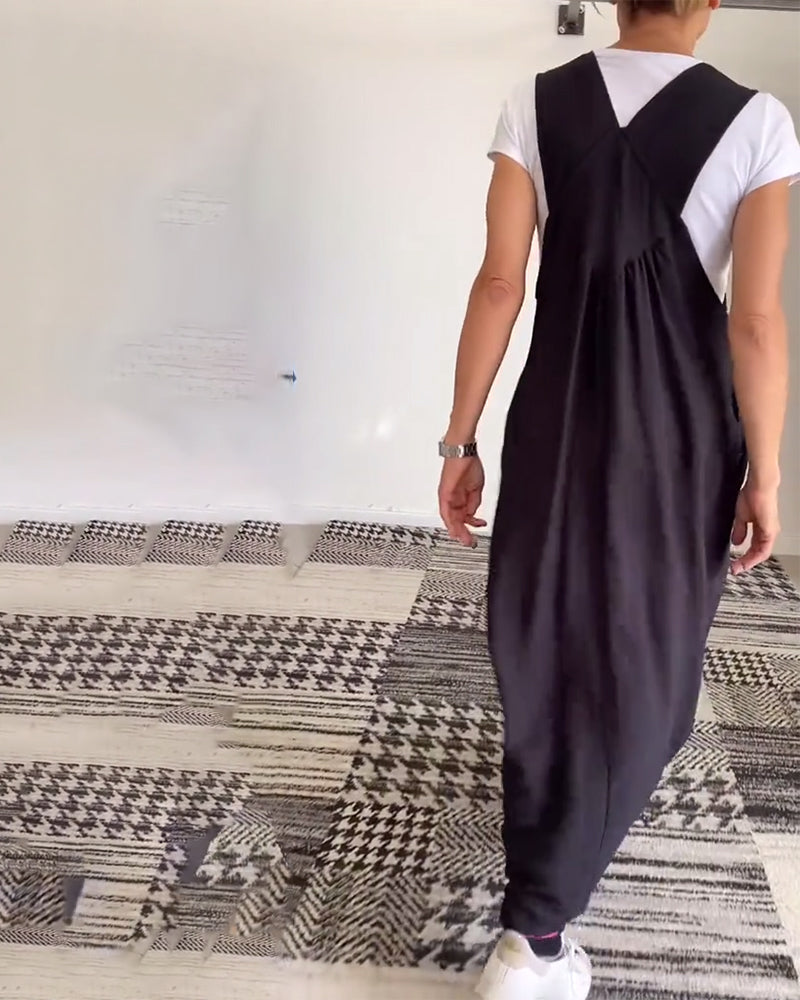 R&B | Kleid Lässig Einfarbig Hosenträger