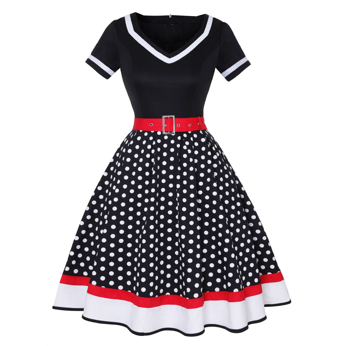 R&B | Vintage Hepburn Polka Dot Kleid