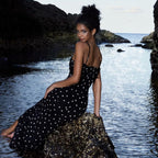 R&B | Kleid mit gepunkteten Strapsen mit Neckholder