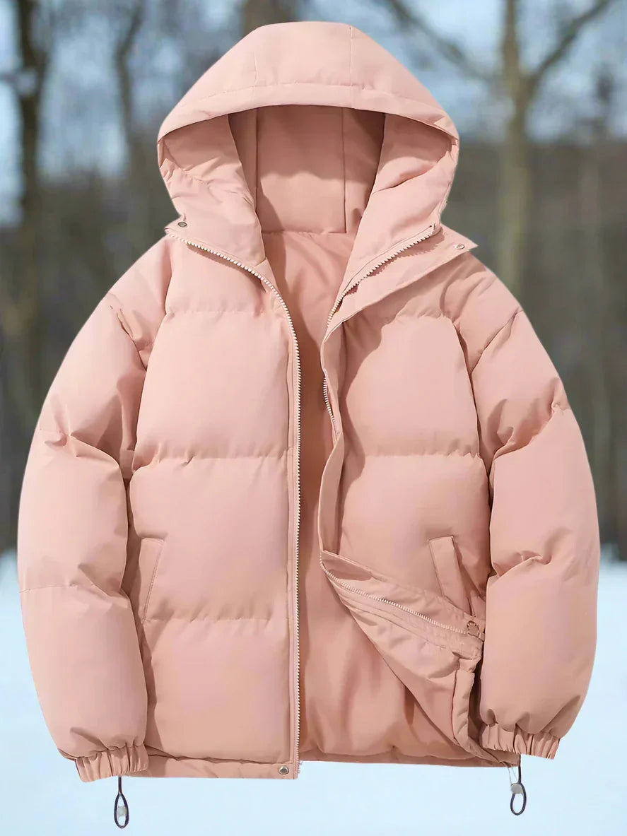 R&B | Daunenjacke Warm Isoliert Gestepptes Design mit Kapuze und Reißverschluss
