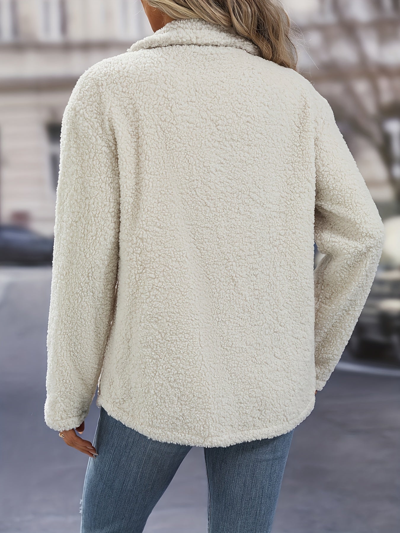 R&B | Plüschjacke mit Großen Knöpfen Polyester Lässig und Warm