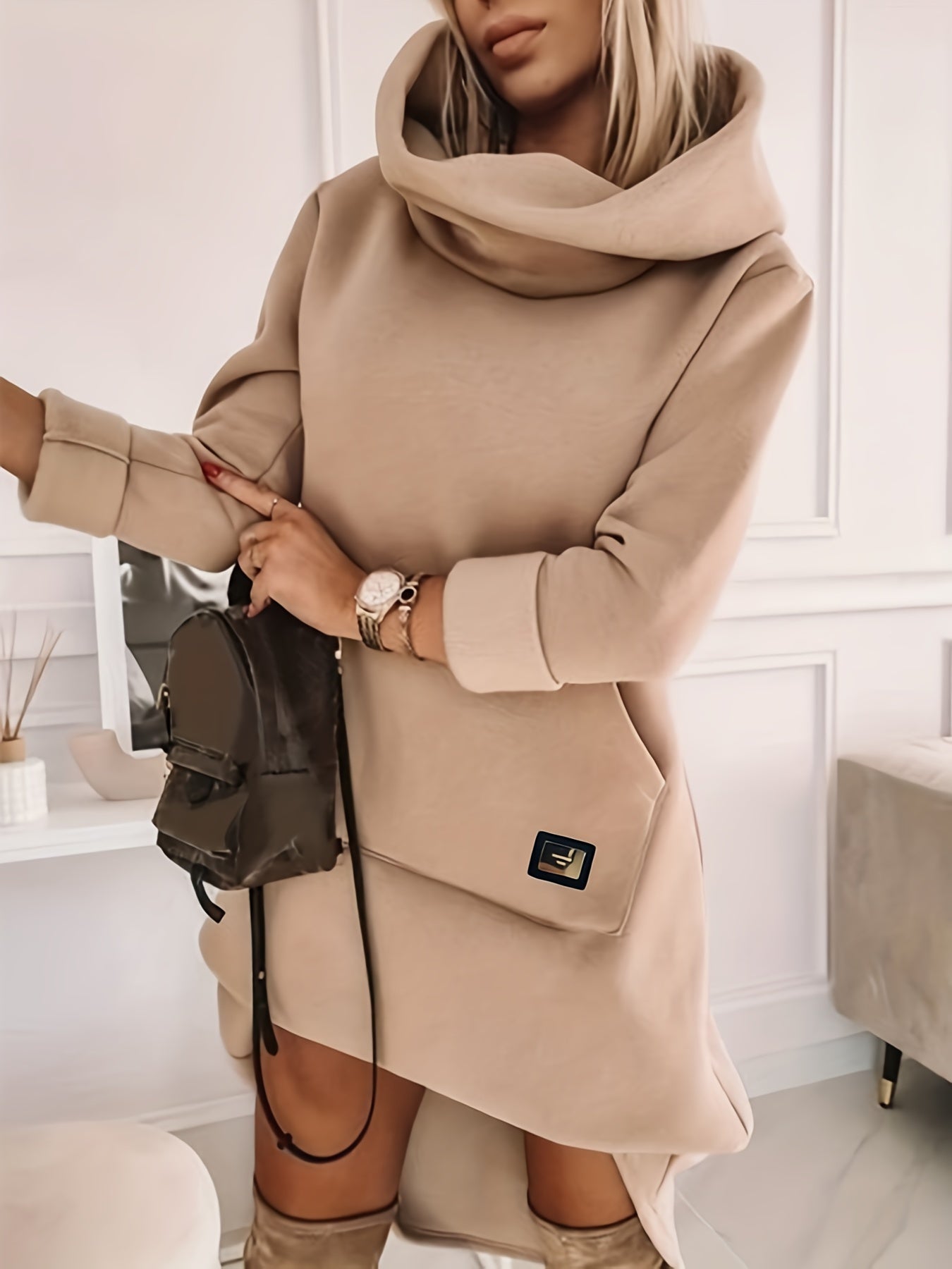 R&B | Kapuzen Sweatkleid