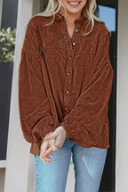 R&B | Lockere Hemd Aus Cord Polyester Stilvoll und Bequem