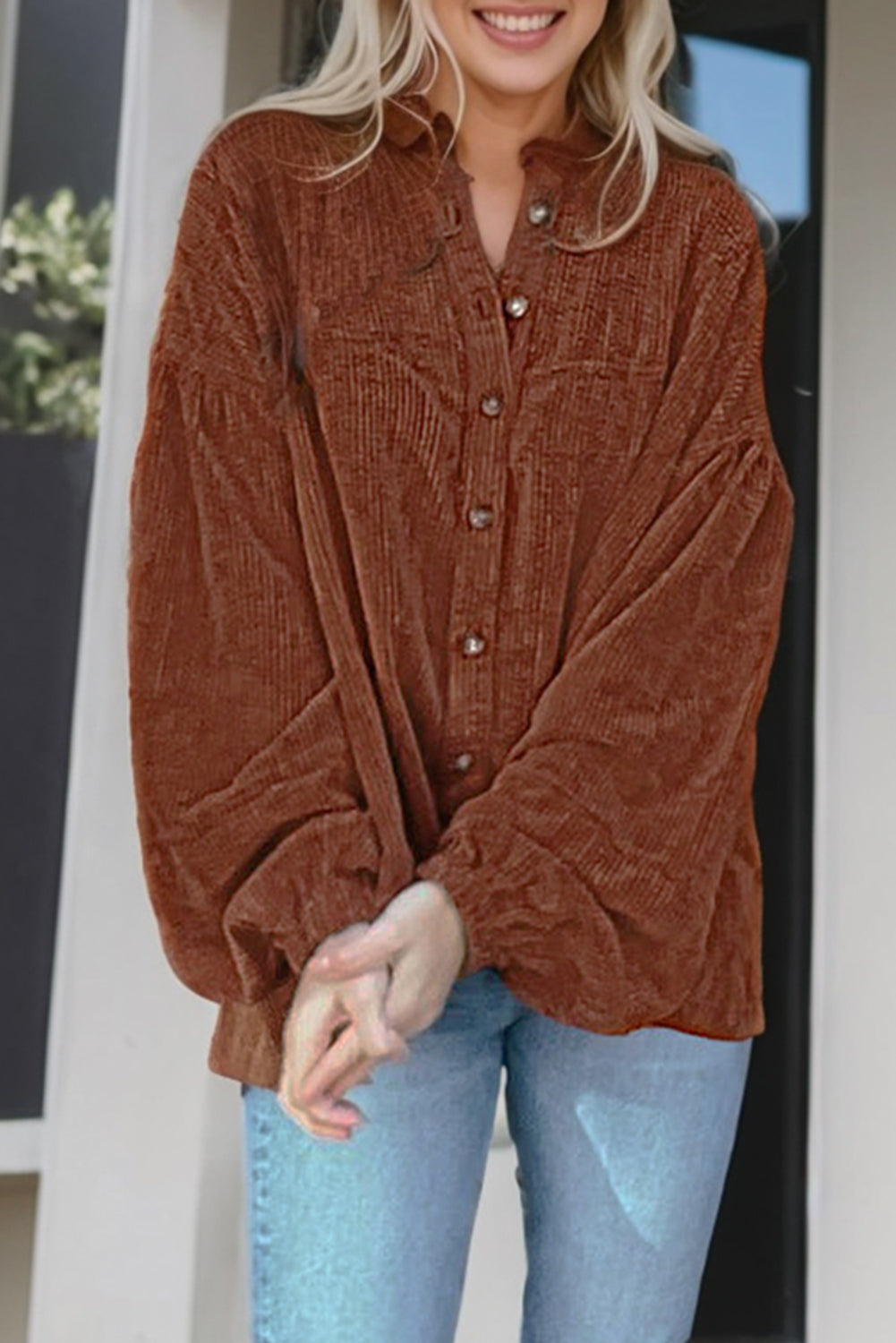 R&B | Lockere Hemd Aus Cord Polyester Stilvoll und Bequem
