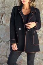 R&B | Suit-Kragen doppelseitige Wolljacke