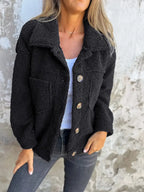 R&B | Damen Winter Teddy Mantel Langarm