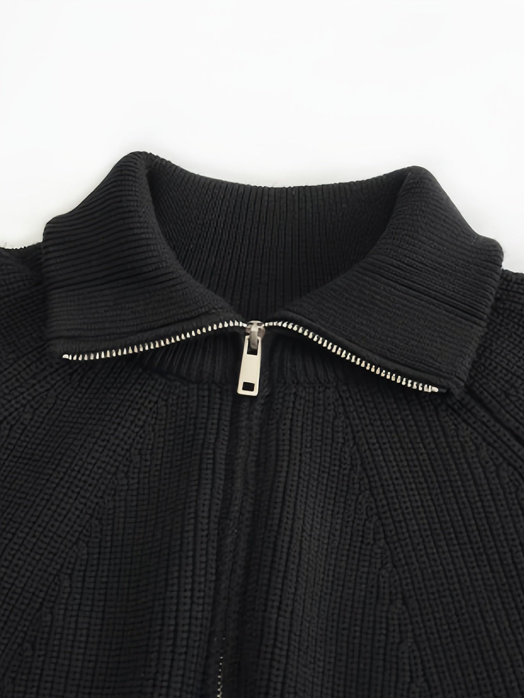 R&B | Strickjacke mit Reißverschluss und Hohem Kragen Weich und Komfortabel Acryl