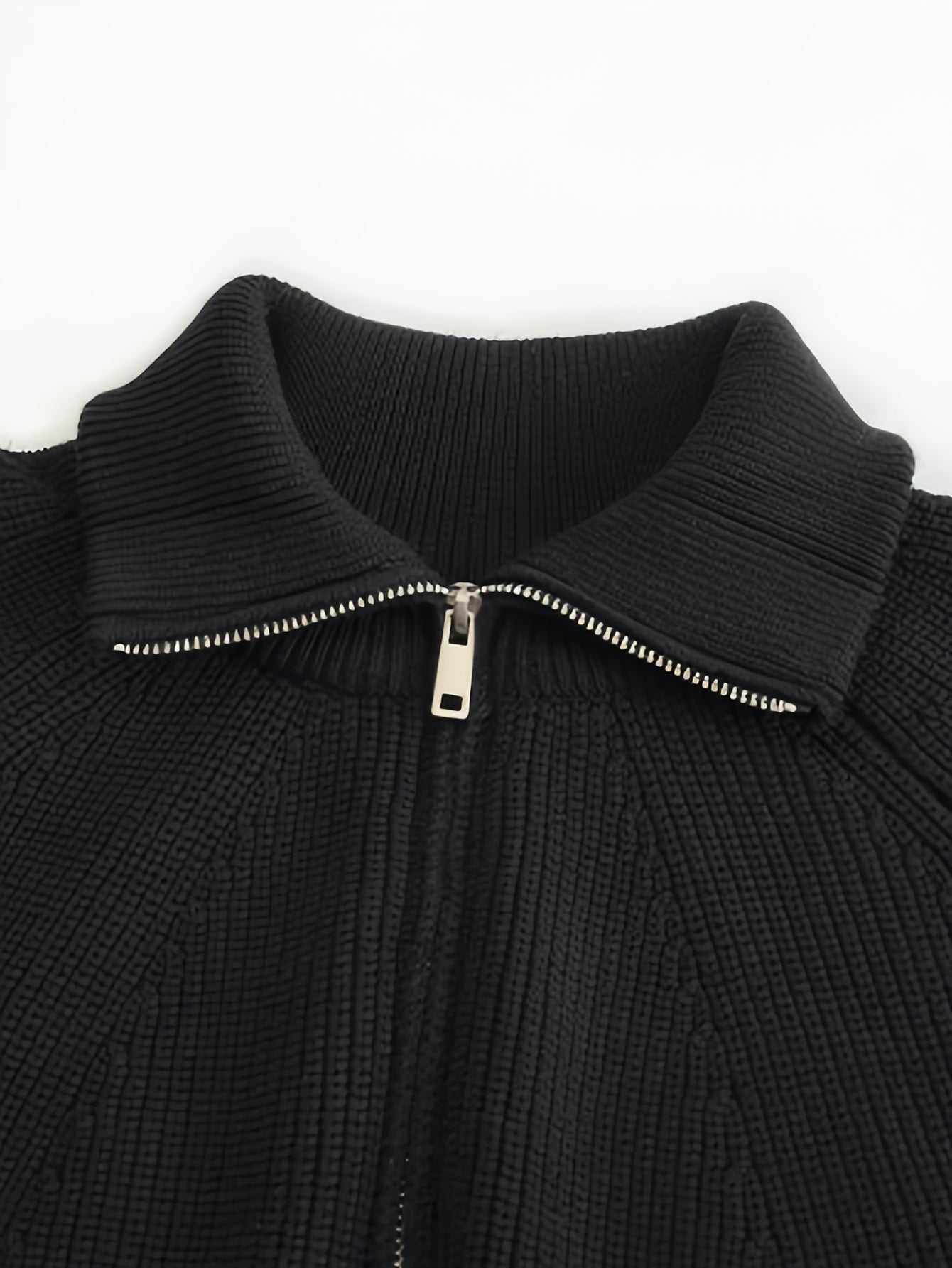 R&B | Strickjacke mit Reißverschluss und Hohem Kragen Weich und Komfortabel Acryl