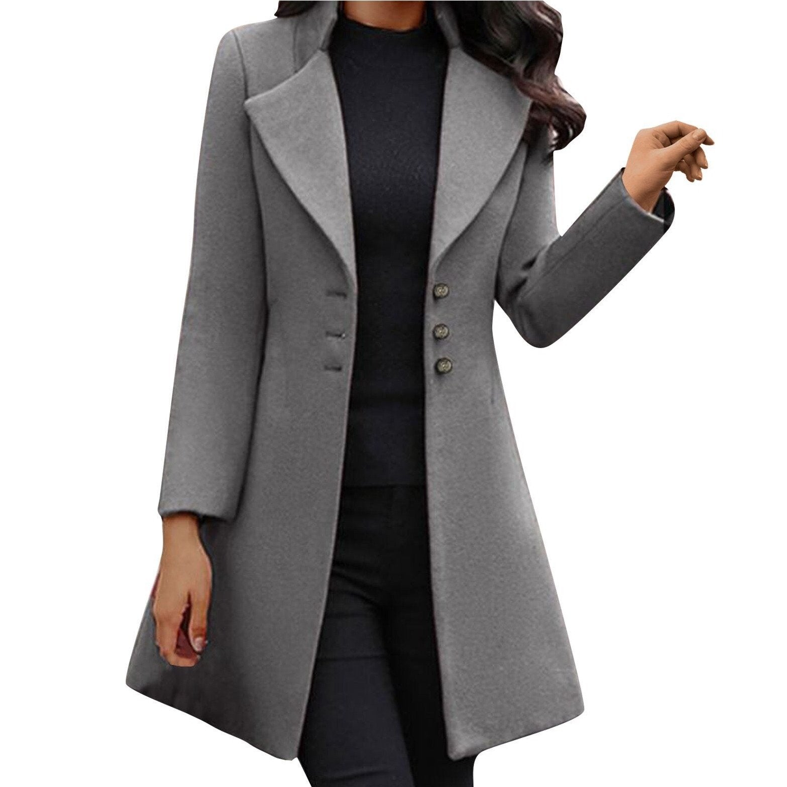 Heidi-Mode | Eleganter Langarmmantel für Damen