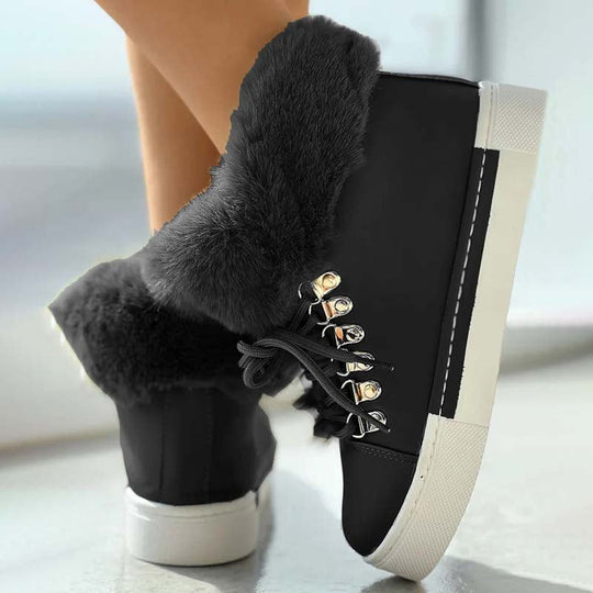 Warme Plüsch Plattform Stiefeletten R&B