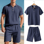 R&B | Kurzärmliges Poloshirt und Shorts Strandanzug