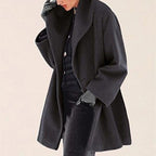 R&B | Oversized Wollmantel Offene Front Eleganter Komfort