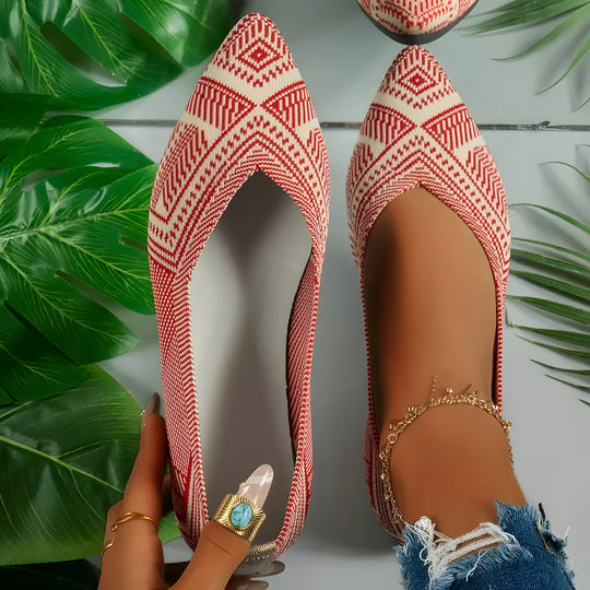 Laura | Flache Schuhe für Frauen aus Strick R&B